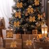 Christmas Ornament Large Velvet Bow Design 12PCS Festive Holiday Christmas Tree Window Hanging Decorating Accessory