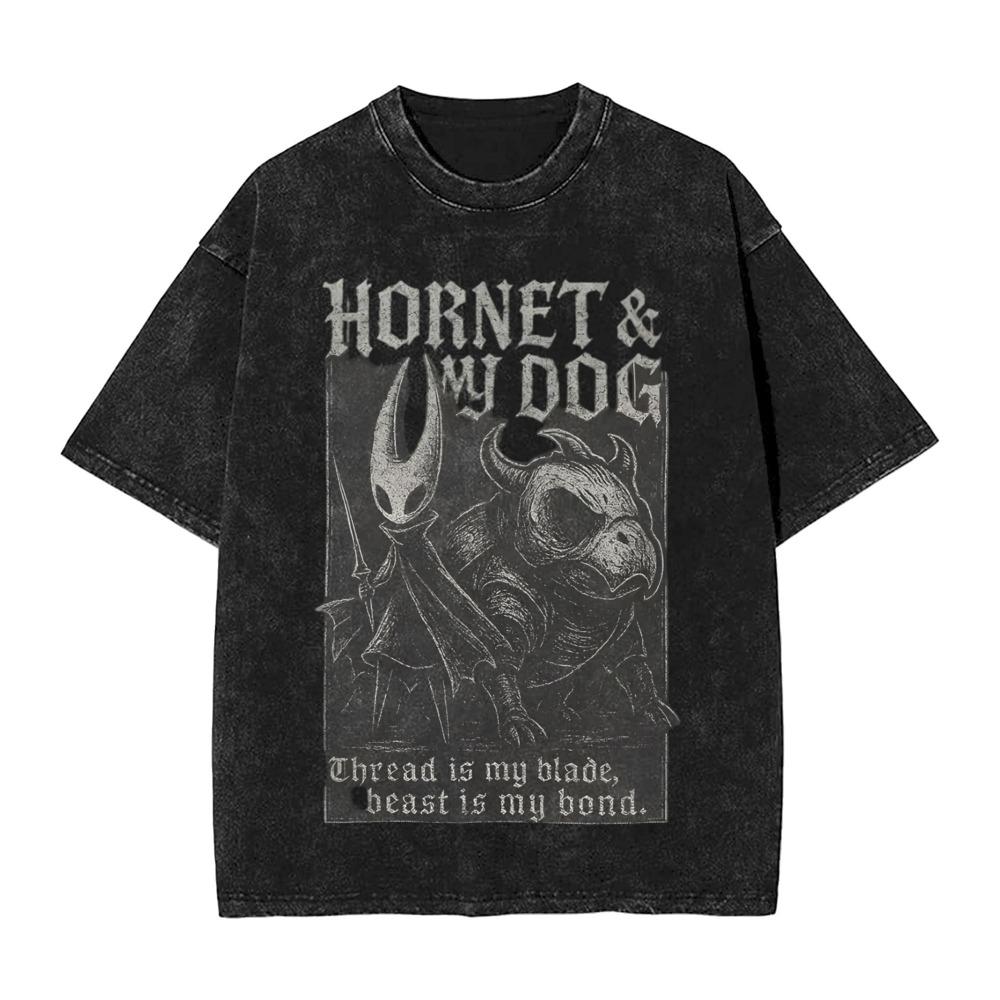 Mode Vintage Herren- und Damen-T-Shirt Hollow Knight Print T-Shirt Locker Kurzarm Streetwear Sommer Lässig Kinder Oberteile Kleidung
