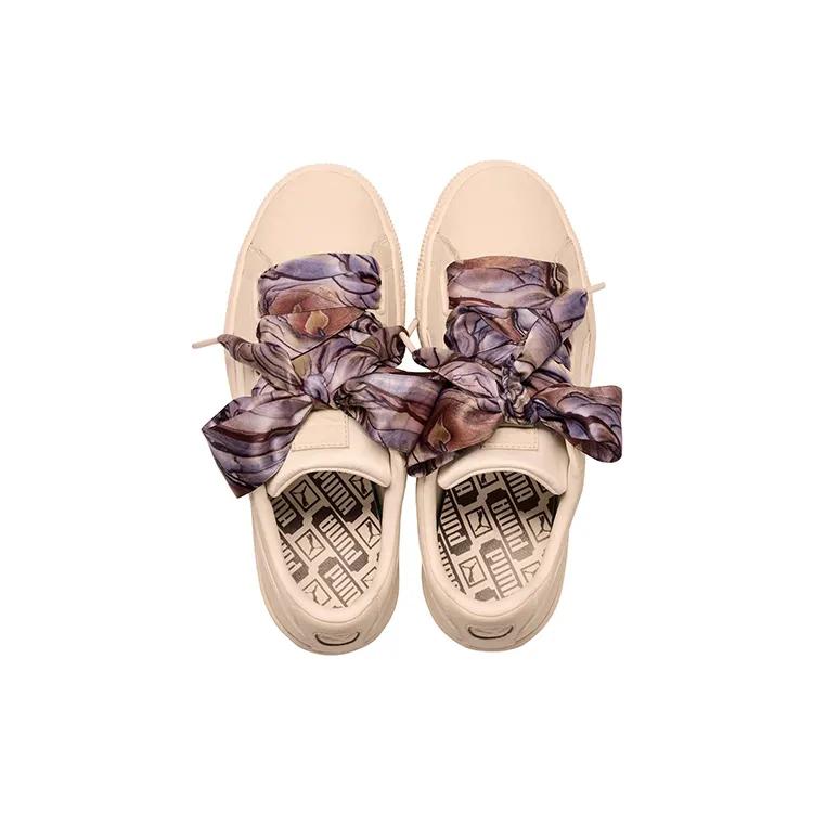 Puma Womens Basket 'Heart Mimicry' (women's sizes) Vanilla Cream / Vanilla Cream Skate Shoes 367028 01