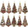 Semi-finished DIY Pearl Painting Kit Xmas Tree Shape Xmas Acrylic Pendant  Home Decoration