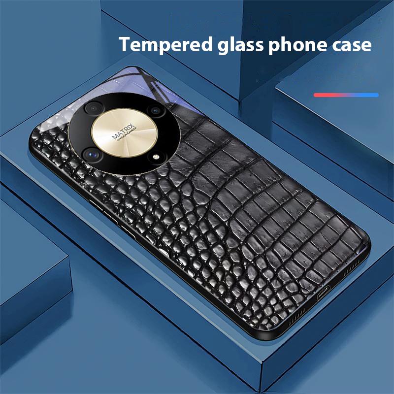 

Зеленая кожаный чехол для телефона Honor Magic 6 50 70 90 Lite X7b 200 Pro Nova 10 Nova 5T X6 P30 Pura 70 Ultra из закаленного стекла For Pura 70 Ultra