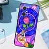 Stained Glass Rose Galaxys Cover For OPPO Reno 14F 13F 12F 11 F 10 12 13 14 Pro 7 8 Lite OPPO Find X9 X8 X6 X5 Pro Case