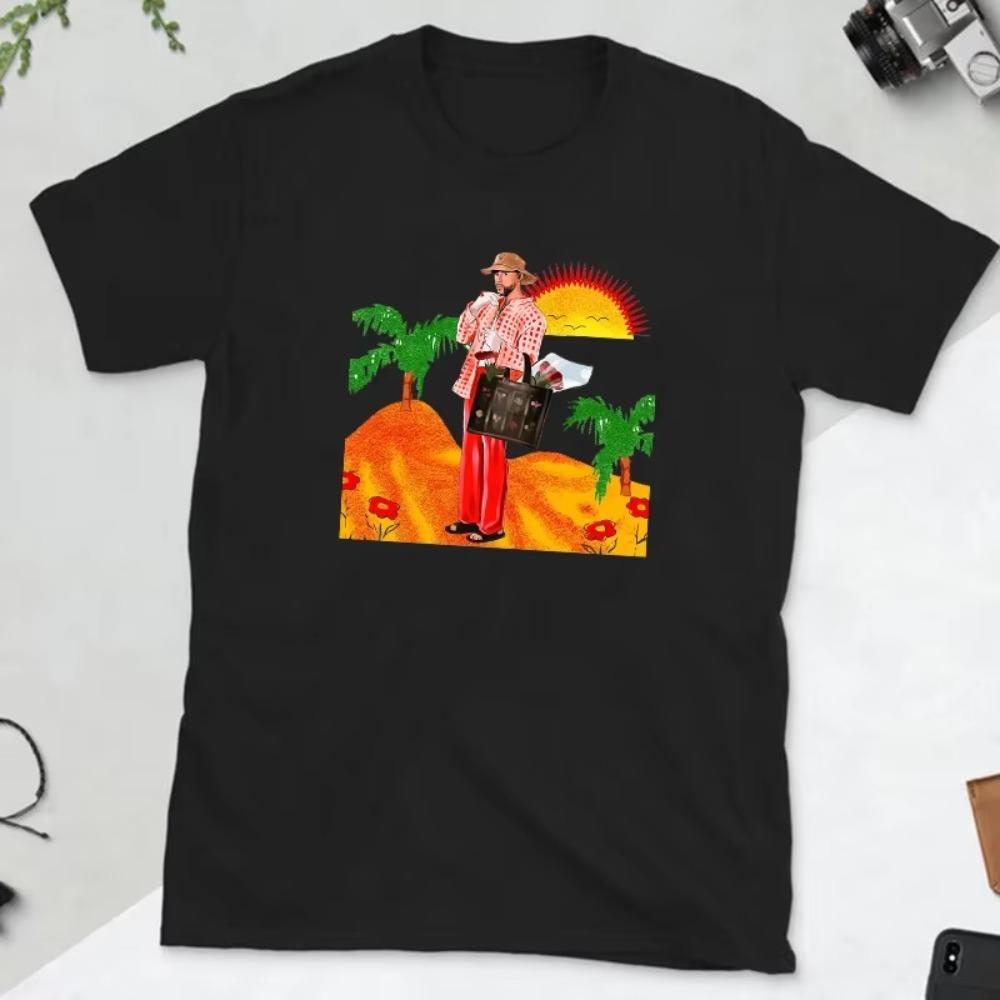 

Женская футболка Bad Bunny с принтом, новая летняя графическая футболка каваи, милая футболка с круглым вырезом и коротким рукавом, забавная мультяшная футболка, топы, одежда XXXXXL чёрный