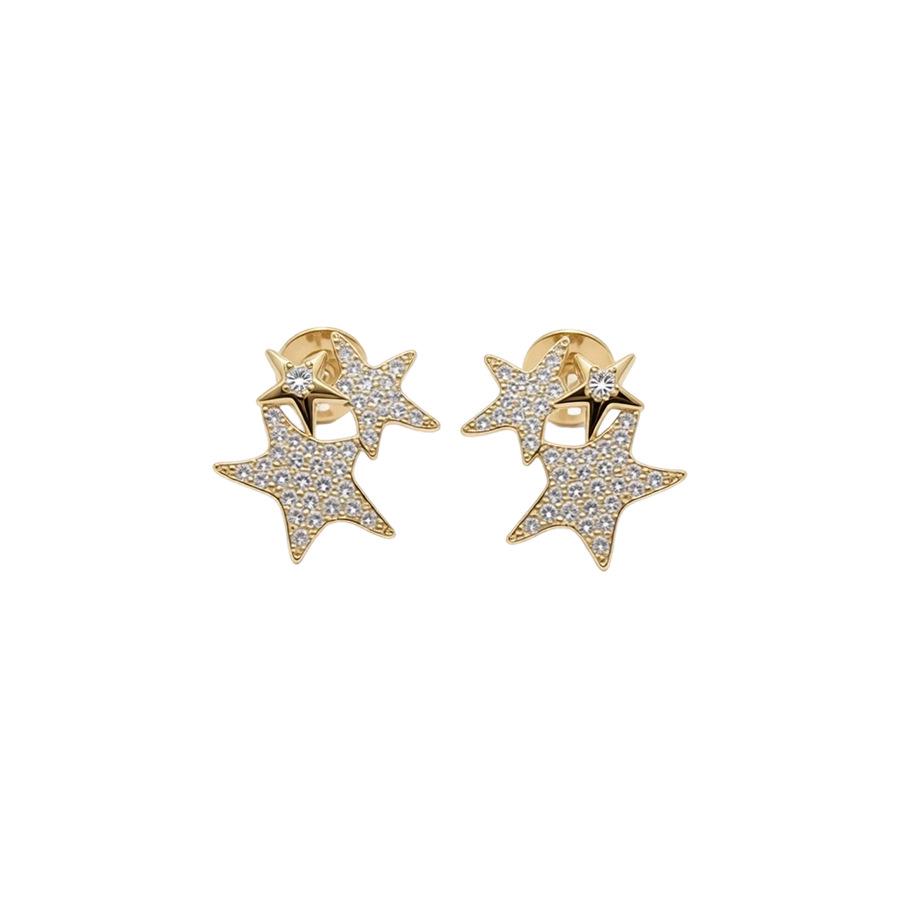 Elegant Star Zirconia Ear Cuff: No Piercing Needed, Fashionable High-End Style for Women