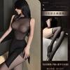 Sexy Cheongsam Dress Elegant Hollowed Out Chest Mesh Transparent Nightgown Tempting Women Sweet Thin Sheer Dress Tops TSY8