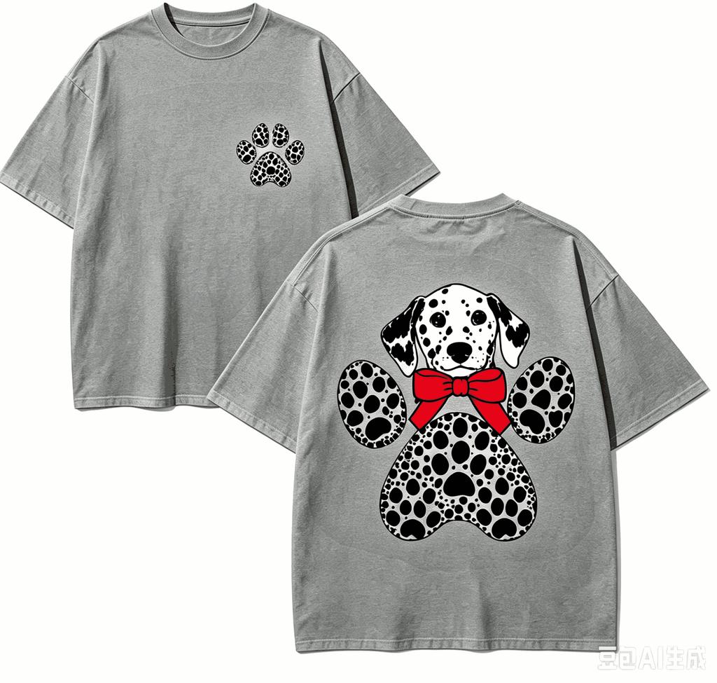 Spotted Dog Gift T-shirt Men Women Harajuku Oversized Unisex Short Sleeve Streetwear High Quality Couples Hot Product Comfortable