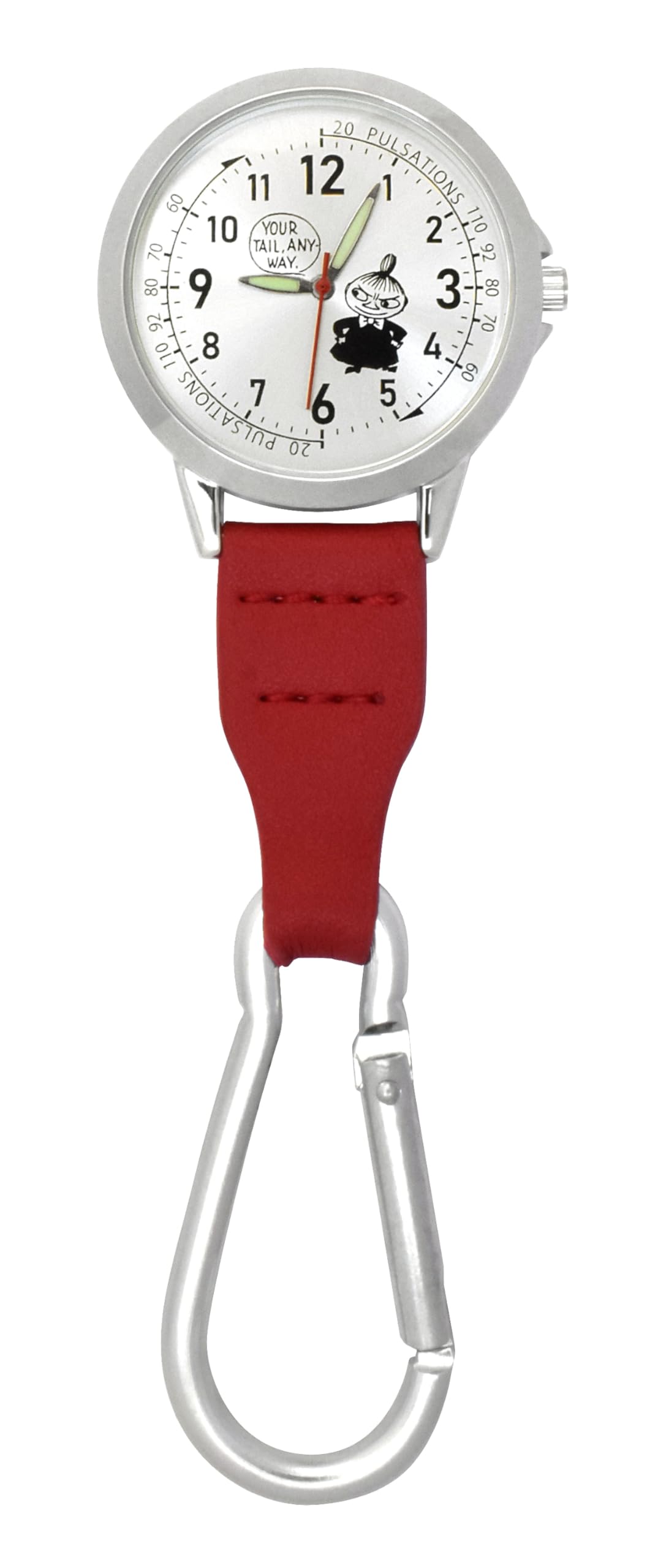 

Moomin watch with carabiner Rose (luminous hands) [ST-TSM0012]