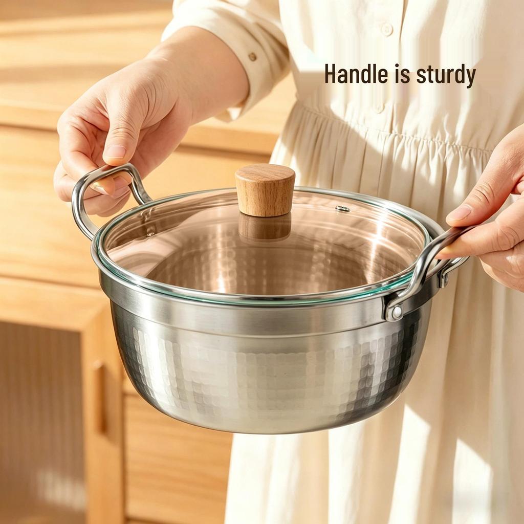 Food-Grade Stainless Steel Hot Pot & Rice Cooker for Portable Stove - Outdoor Stew & Soup Pot