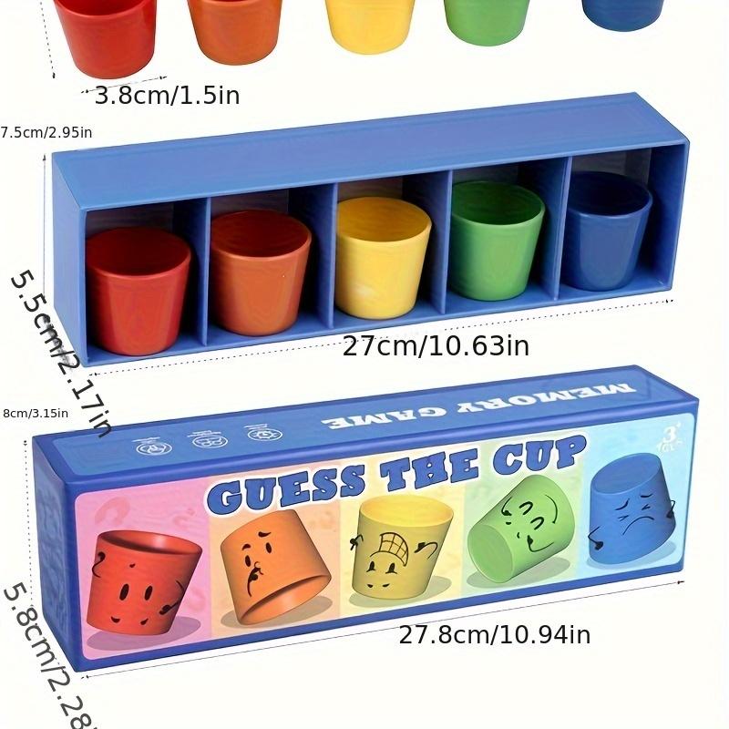 Guess The Cup Game - Colorful Sorting Challenge for Kids, Fun Memory & Logic Game with 12 Cups, Dual Player Blind Guessing, Ideal Holiday Gift
