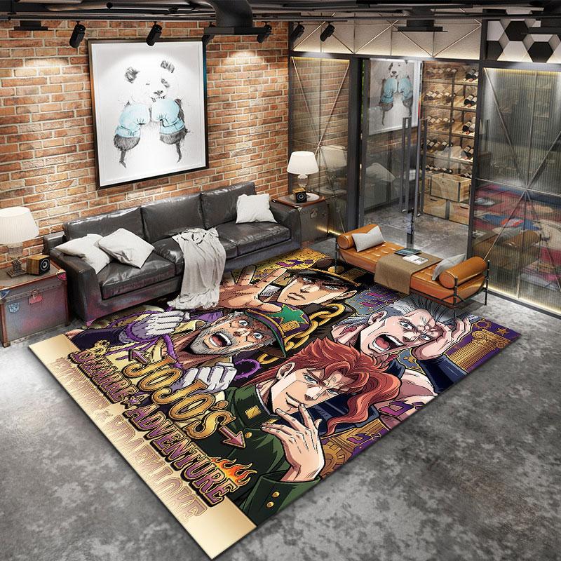 Jojos Bizarre Adventure Carpet Rug For Living Room Bedroom Home Sofa Decoration Kids Play Nonslip Floor Mat