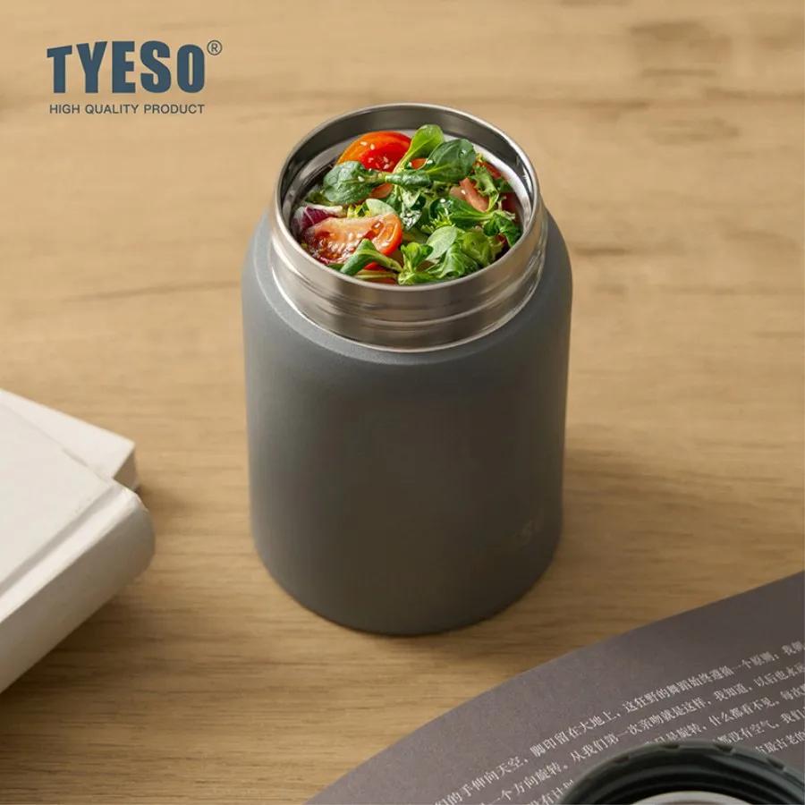 Tyeso 220ml Cute Thermoses Compact Vacuum Flask Frosted Stainless Steel Portable Thermal Cup Stylish Leak-Proof Daily Essential