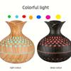 Wooden Aromatherapy Ultrasonic Humidifier for Whole House - Cool Mist Humidifier 300mL, USB Powered with Adjustable Settings for