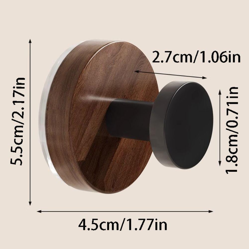 12pcs No-Drill Design Imitation Wood Door Hook Wall-Mounted Self-adhesive Key Holder Removable Vintage Storage Rack Kitchen