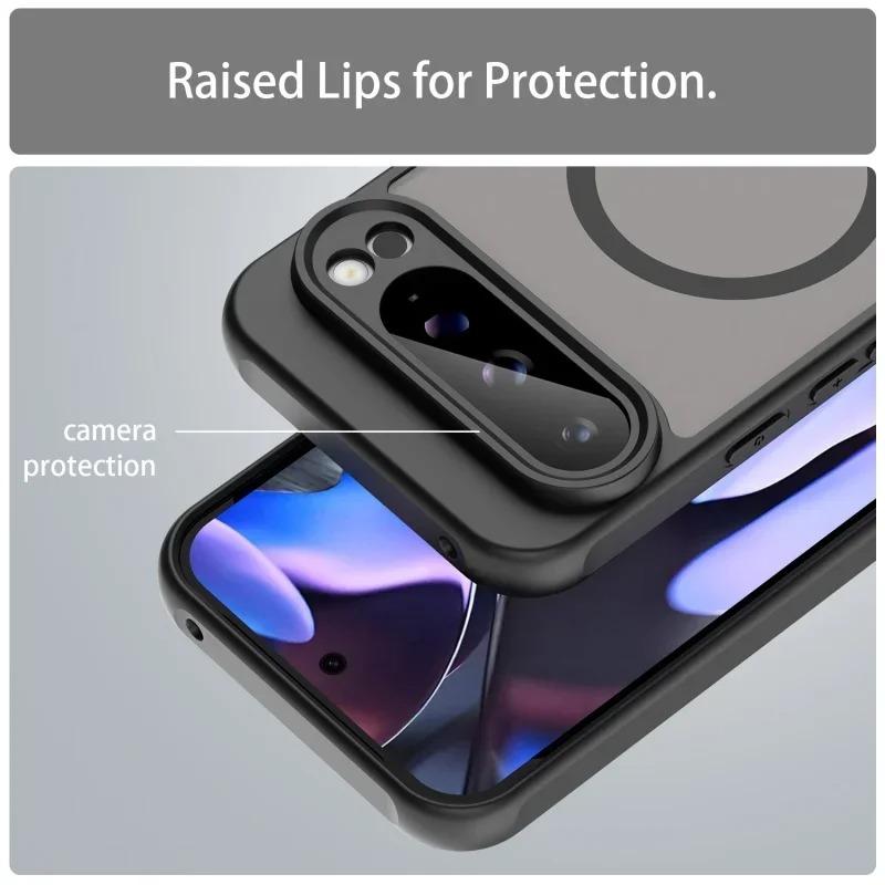 Trendy Translucent Frosted For Mag-safe Case For Google Pixel 10 9 Pro XL Shockproof Magnetic Wireless Charge Protector Cover