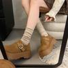 Trifle Sole Loafers Plus Fleece Shoes for Women