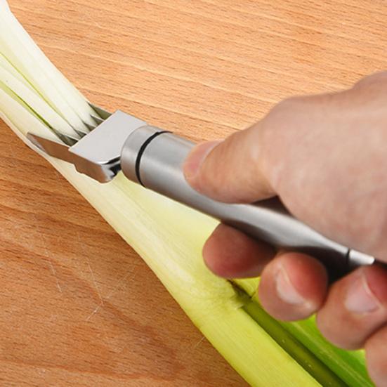 Onion Slicer Stainless Steel Multi-Blade Cutter with Safety Protective Cover Ergonomic Handle Efficient Kitchen Tool for Home Cooking