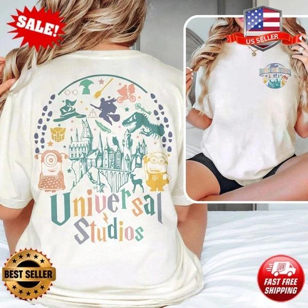 Retro 2 Sided Disney Universal Studios Shirt, Universal Studios Shirt Disney S