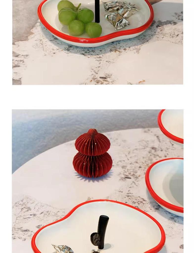 High-Value Ceramic Fruit Skewer Display: Multi-Layer Snack and Candy Plate for Living Room or Front Desk