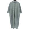 45R Excellent condition Supima Oxford medium-sized shirt dress, women's, green and white, 00 50350171 dress 00 Green / whiteUsed