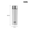 Stainless Steel Water Bottle 1L For Gym Travel Office Use | Leakproof Rust-Proof Design | Sleek White BPA-Free Hydration Bottle