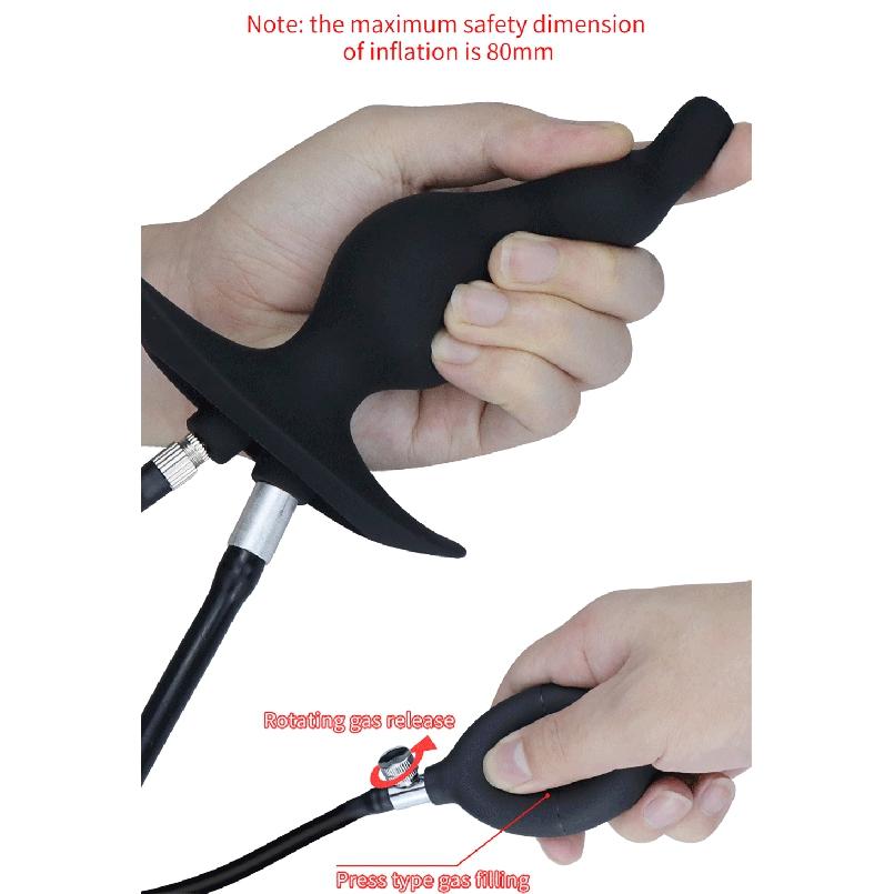 Anal Expander Water Spray Inflatable Anal Plug Anal Enema Cleaner Rear Court Pull Bead Anal Plug Adult Game Alternative Sex