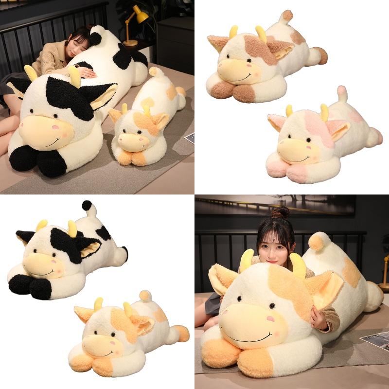 Cute Plush Cow Pillow Toy For Girls To Sleep On Bed