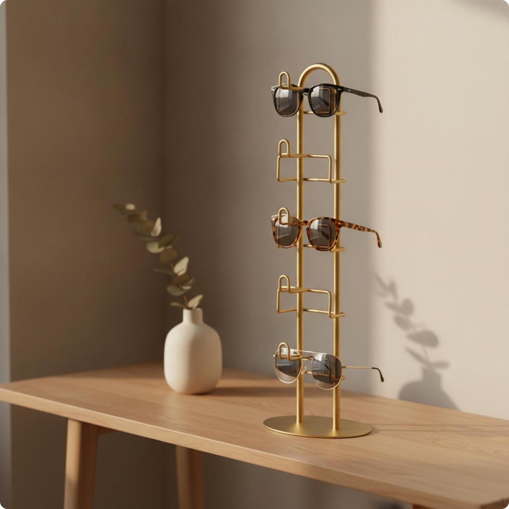 Supporto da Tavolo Espositore per Occhiali Porta Occhiali da Vista e da Sole con Cinque