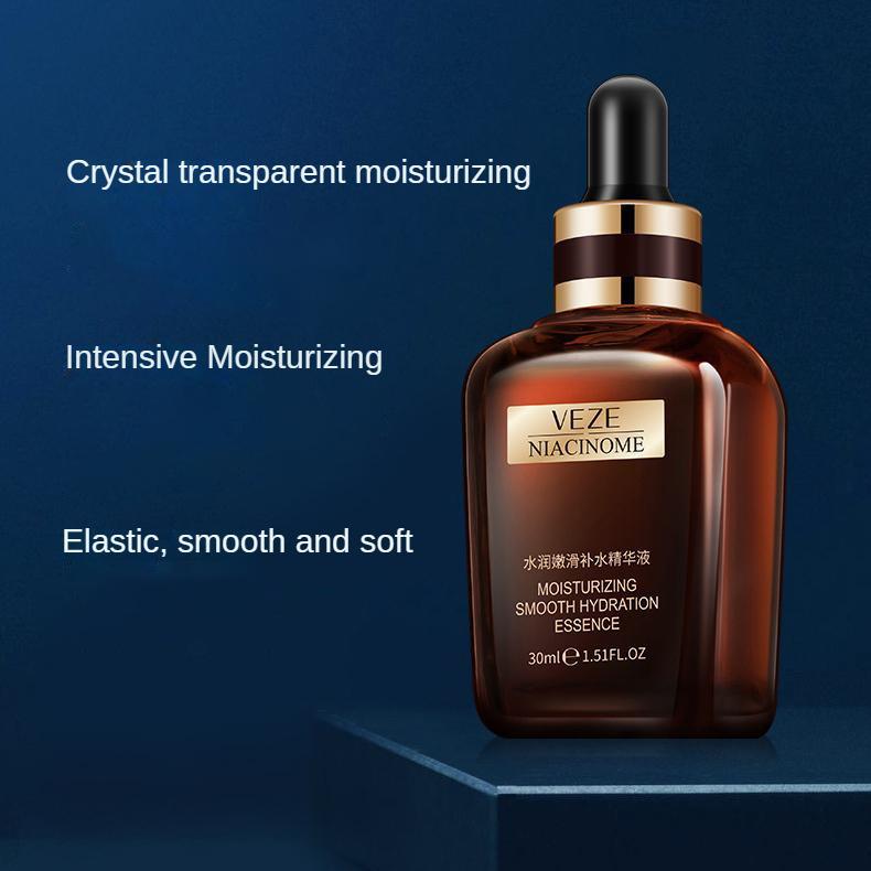 Essence hydratante tendre et hydratante en petite bouteille brune Liquide original hydratant doux et hydratant améliorant la peau et l'essence du visage