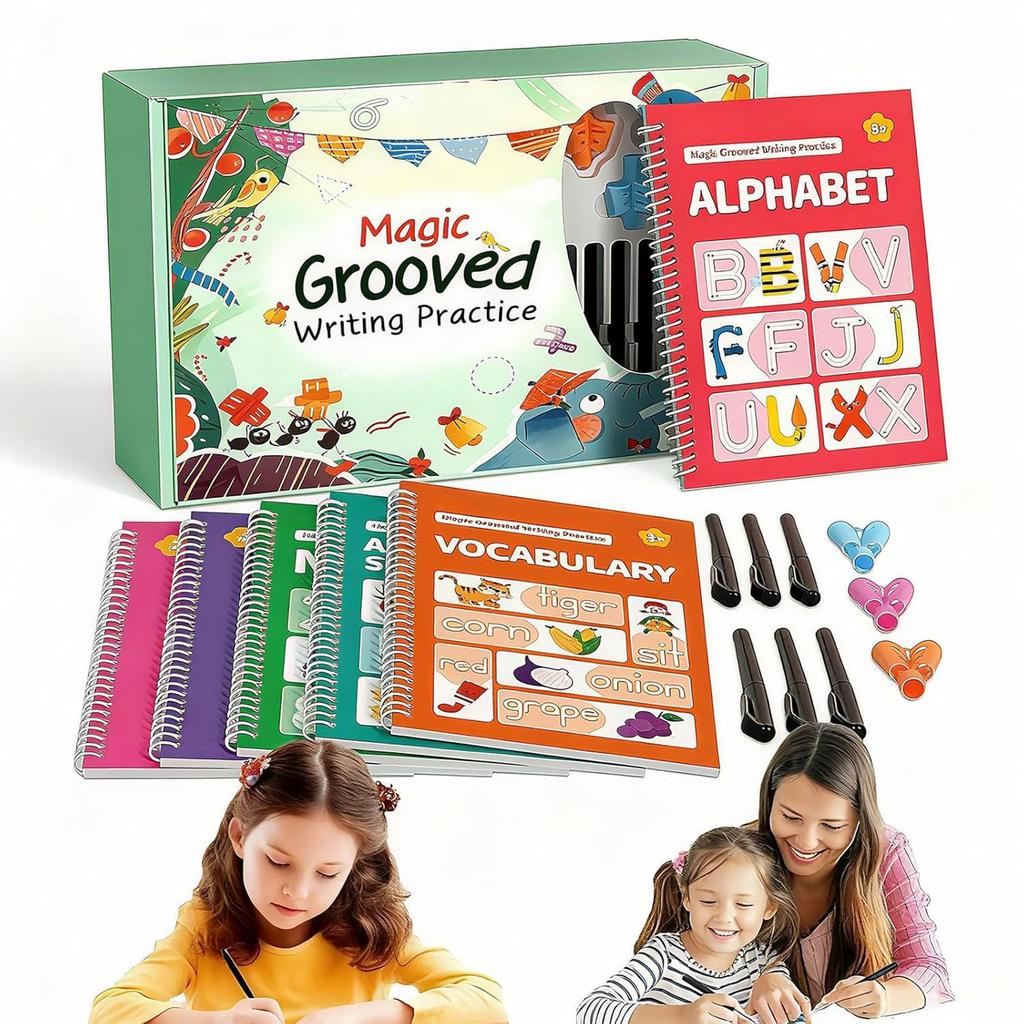 Tracetrek Full Set, Grooved Writing Practice, Reusable Copybooks, Learn To Write Number Letter Tracing, Make Learning Fun 10ml