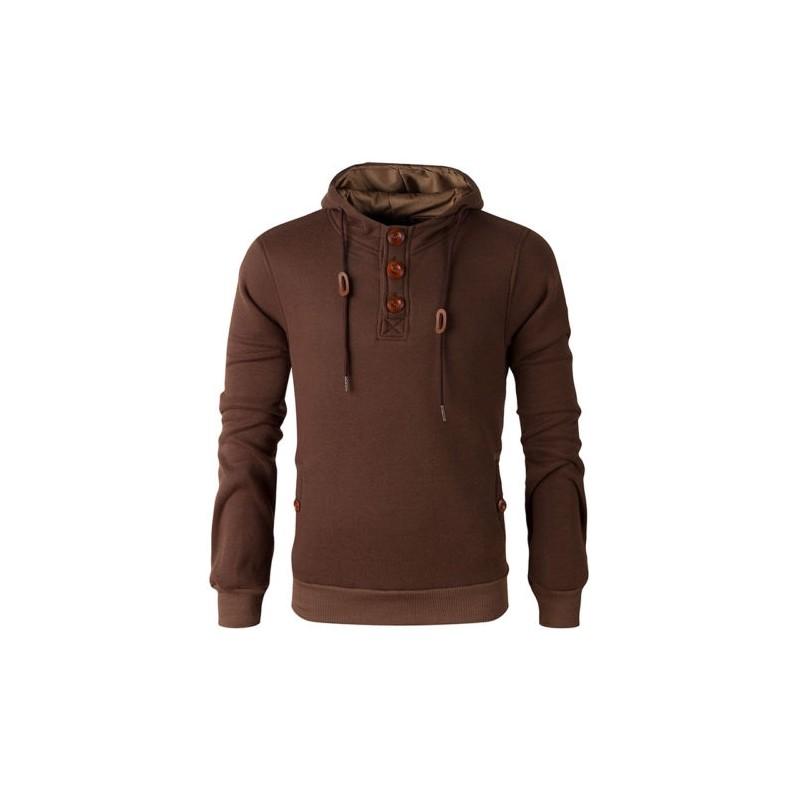 Men's Winter Cowl Neck Hooded Sweatshirt Coat Jacket For Ultimate Comfort And Style