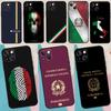 Kryt na telefon s vlajkou Itálie pro iPhone 17 Air 11 14 15 16 Pro Max Plus 12 13 mini 16e 17 Pro Max Zadní kryt