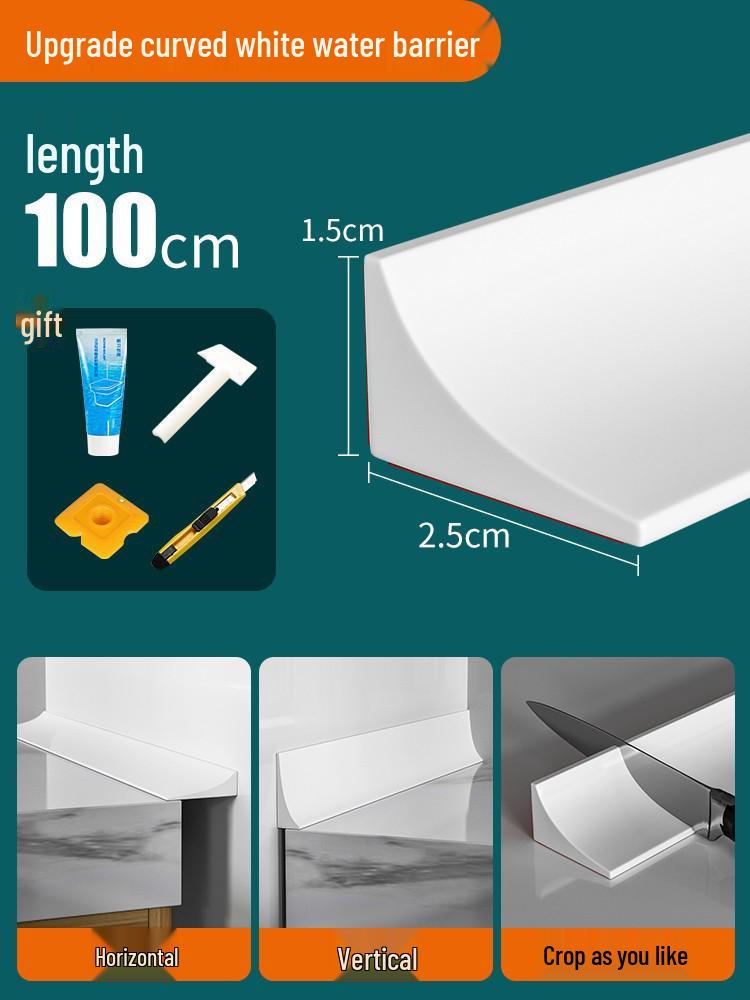 

Силиконовая водонепроницаемая полоса для кухонных и ванных столешниц - самоклеящаяся