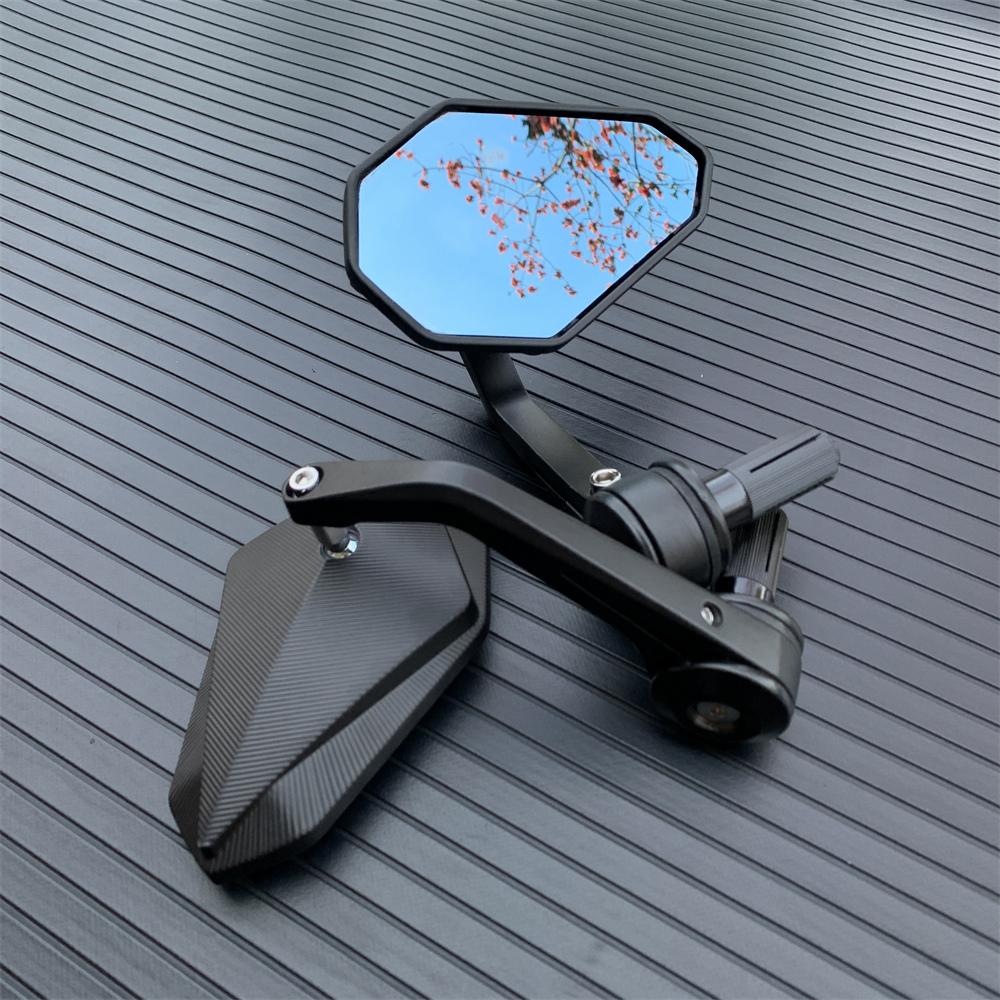 1 Pair Aluminum 7/8" 22mm Motorcycle Rearview Mirrors Universal Scooter Bar End Handlebar Mirror Rear View Mirror Accessories