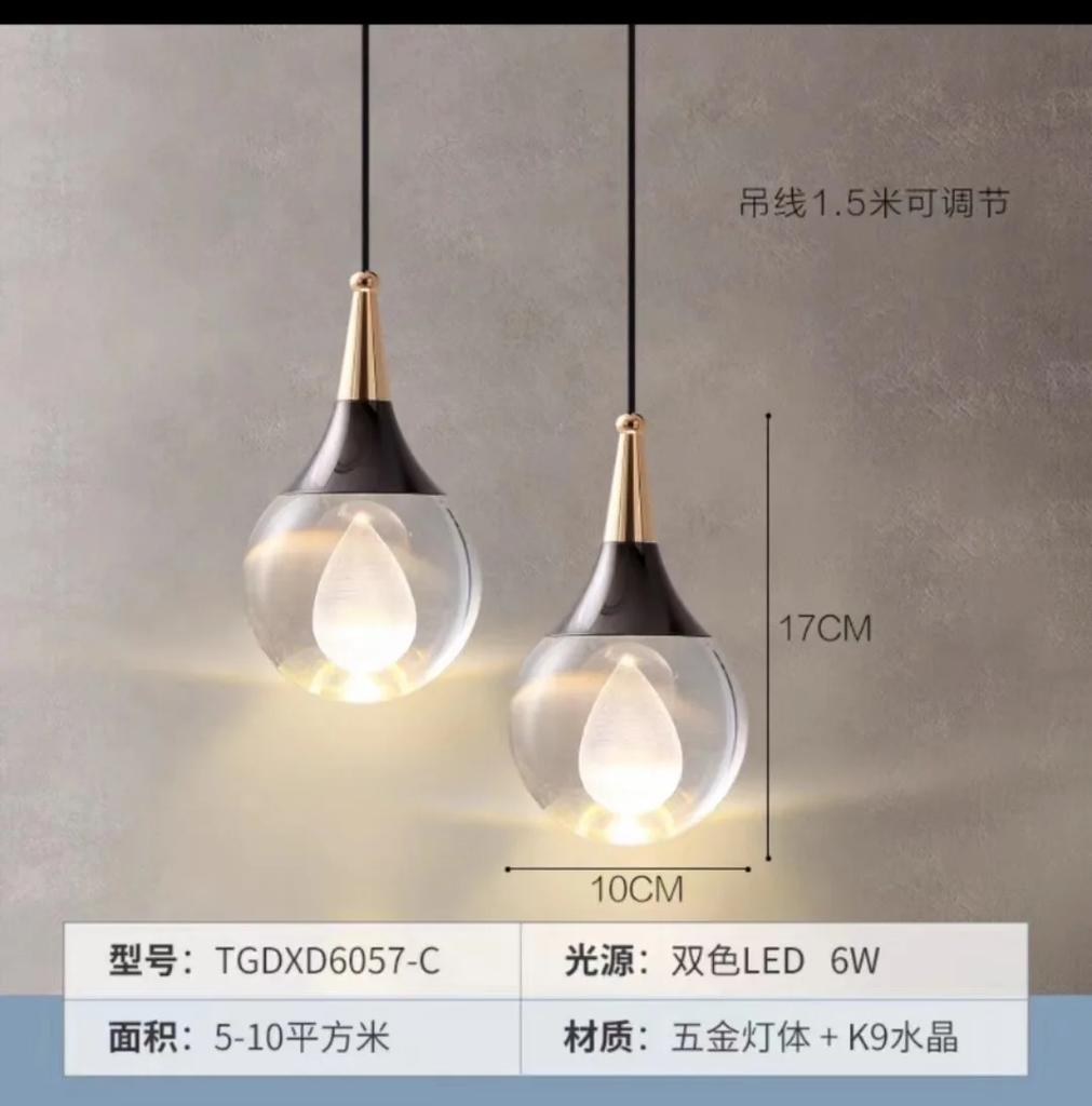 Europe Restaurant Decor Crystal Led Ball Pendant Light Sconce Night Lamparas Bedroom Kitchen Chandelier Lamp Dining Room Lights