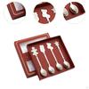 4Pcs Christmas Spoon Set Tea Flatware Portable Kitchen Utensils Dessert Xmas Cutlery