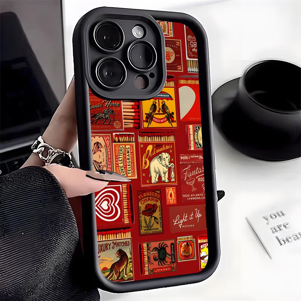 Latest Retro Stamp Creative Designs Phone Case For IPhone 17 Pro Max 16 15 14 Pro Max IPhone 13 Pro Max 11 Plus Silicone Cover