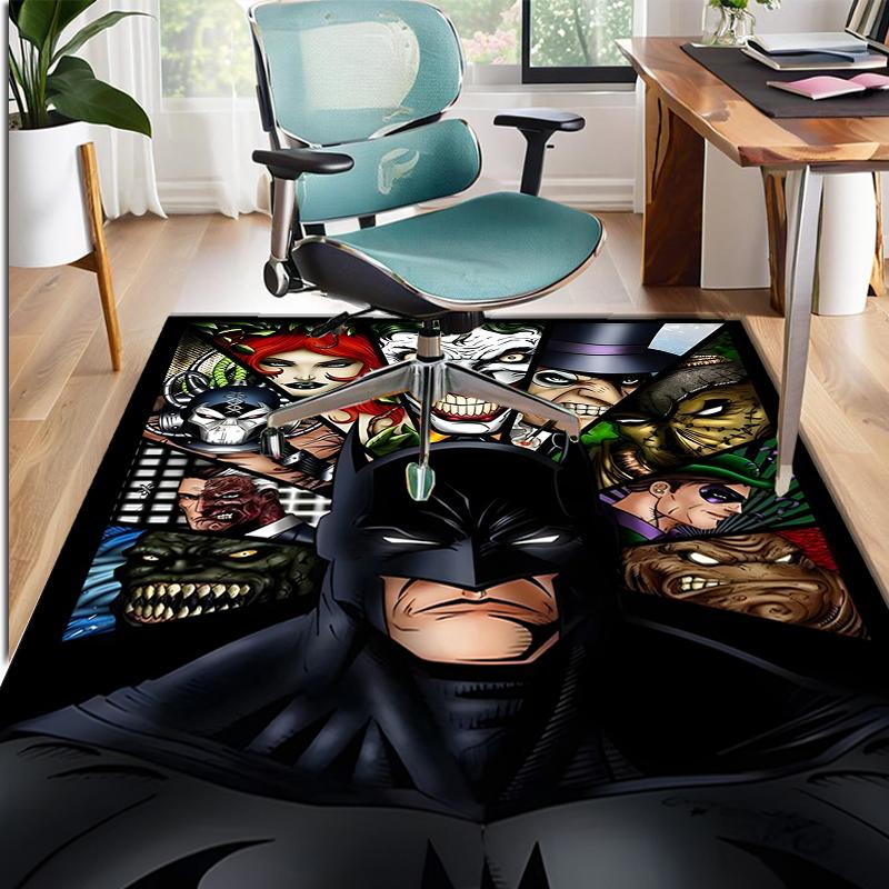 Superheroes Pattern Rug, Indoor/Outdoor Mat, for Picnic, Gameroom, Bedroom, Office, Living Room, Home Decor Carpet, Birthday Gift