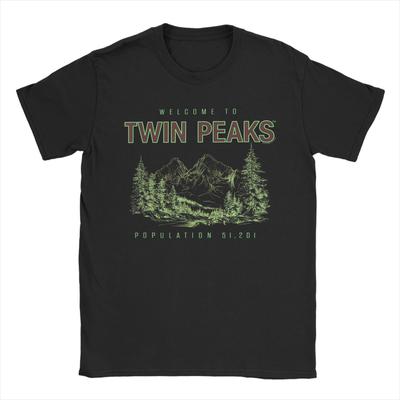 Unisexs Souvenir Welcome To Twin Peaks T Shirts Cotton Clothing Fun Short Sleeve Crew Neck Tee Shirt Printing TShirt