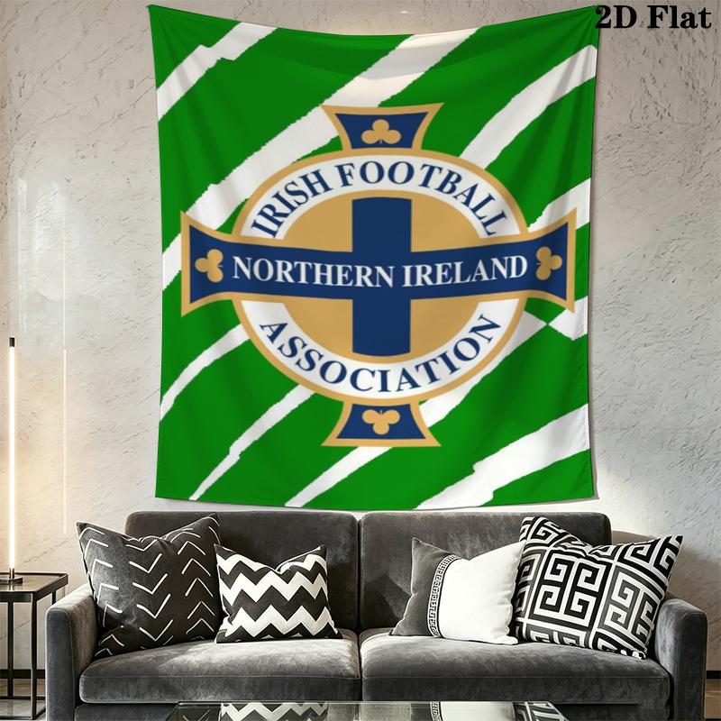 Northern Ireland FC Wall Tapestry Aesthetic Wall Hanging Printed Fabric Blanket Decorative Tapestries for Bedroom Living Room Home Decor