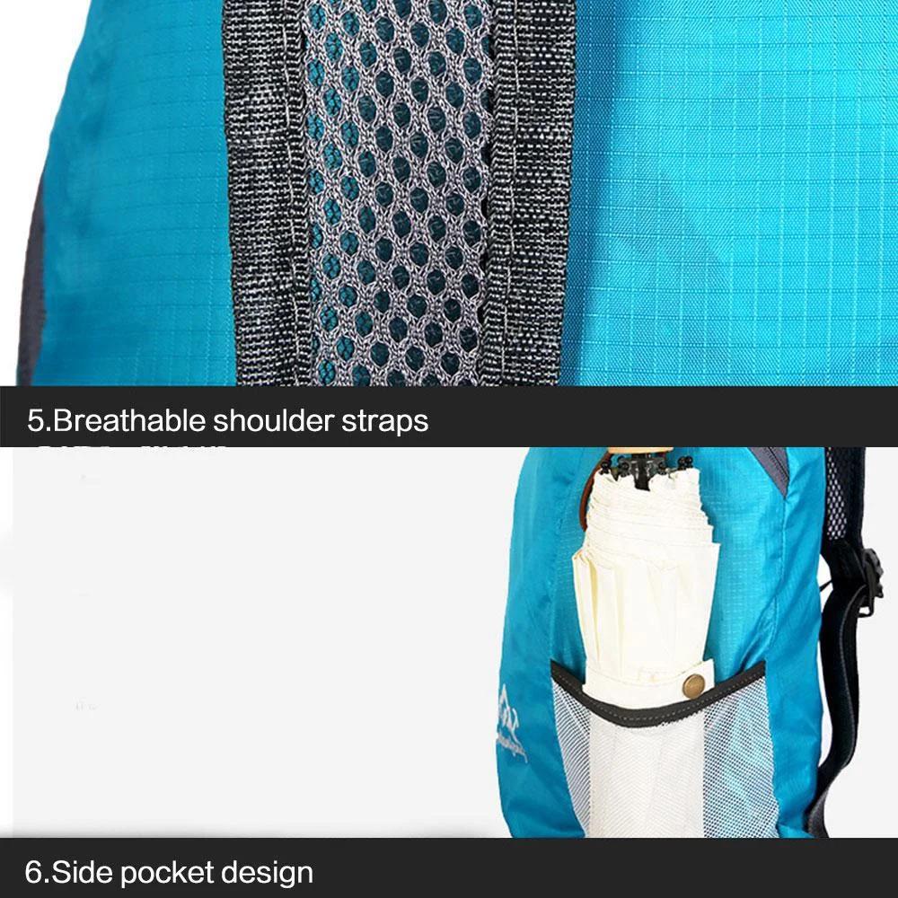 Faltbarer Wasserdichter Outdoor-Sportrucksack Ultraleichte Tragbare Reisetasche Für Reisen Camping Laufen Fitness Einkaufen