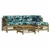 5 Piece Garden Lounge Set with Cushions Pressure Treated Pine Wood