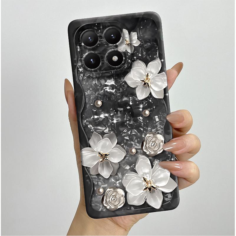 New For Xiaomi 15T Pro 15TPro Xiaomi15TPro Phone Case Aesthetic Pretty Butterfly Flowers Soft Silicone Shockproof Back Cover
