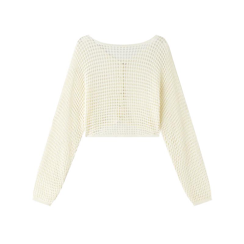 FivePlus Women's Hollow Knit Long Sleeve Summer Cardigan