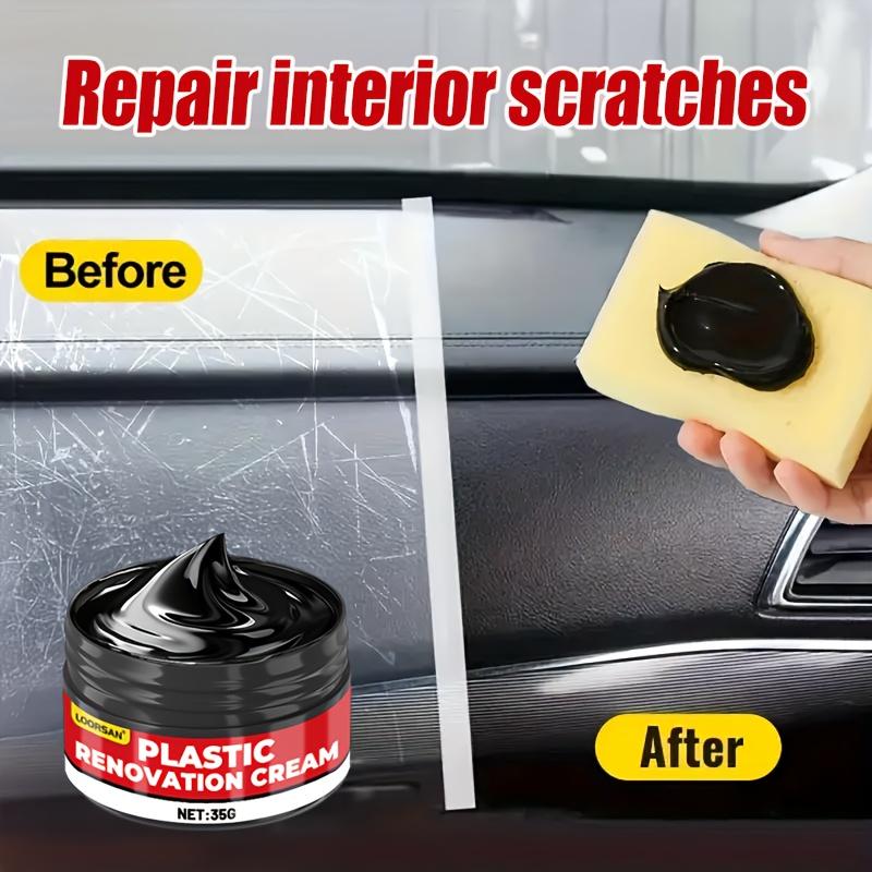 High-Grade Car Plastic Polishing Wax,Crystal Coating Paste for Tires& Interior Parts,Smooth Application,Auto Detailing Essential