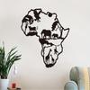 1 Stück Afrikanische Tierkarte Eisen Wandkunst Innen Außen Wohnzimmer Schlafzimmer Flur Dekoration 11,81x9,66 Zoll Geschenk Halloween Weihnachten Neujahr