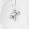 Smooth Chunky Bubble Initial letter Pendant Necklace Women Personality Jewelry Gold Balloon 26 Letter Necklaces