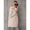 Chaqueta con capucha para mujer Cintura con cordón Botones a presión Cremallera Manga larga Bolsillos Cortavientos Longitud media Gabardina