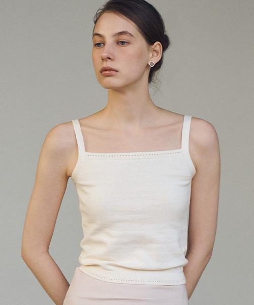 ANGELO BIANCO Pale Routine Sleeveless Knit