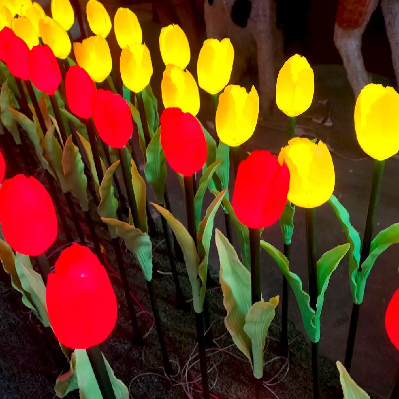 Solar Firefly LED Landscape Light - Waterproof Ground Plug for Outdoor Courtyard