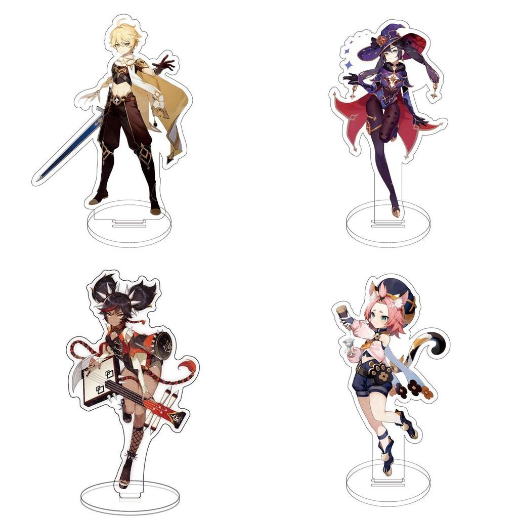 Genshin Impact Barbatos Keqing Barbara Hutao Acrylic Figure Stand Ideal For Decor
